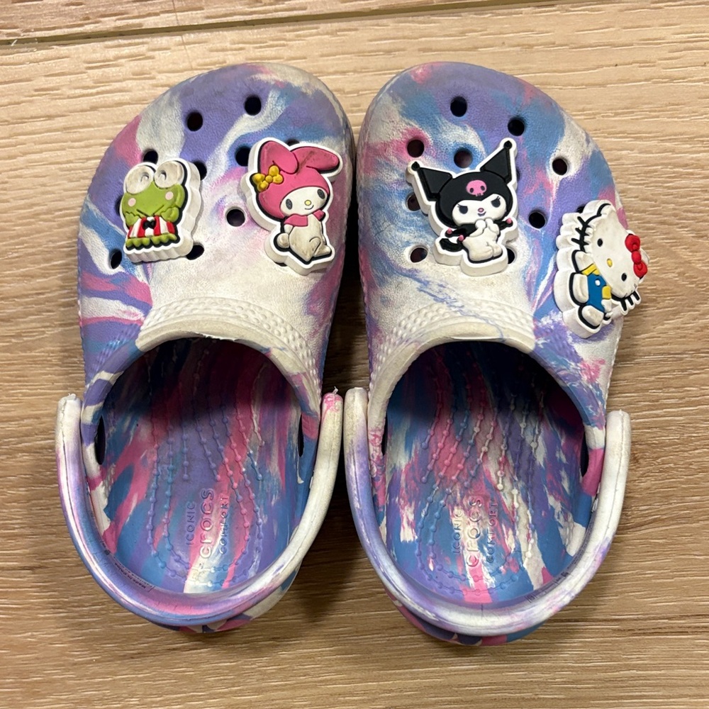 CROCS Kids Shoes in Purple and Pink